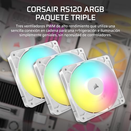 Thumbnail 1 de CORSAIR RS120 ARGB ventiladores 120 mm (pack 3) 🖱