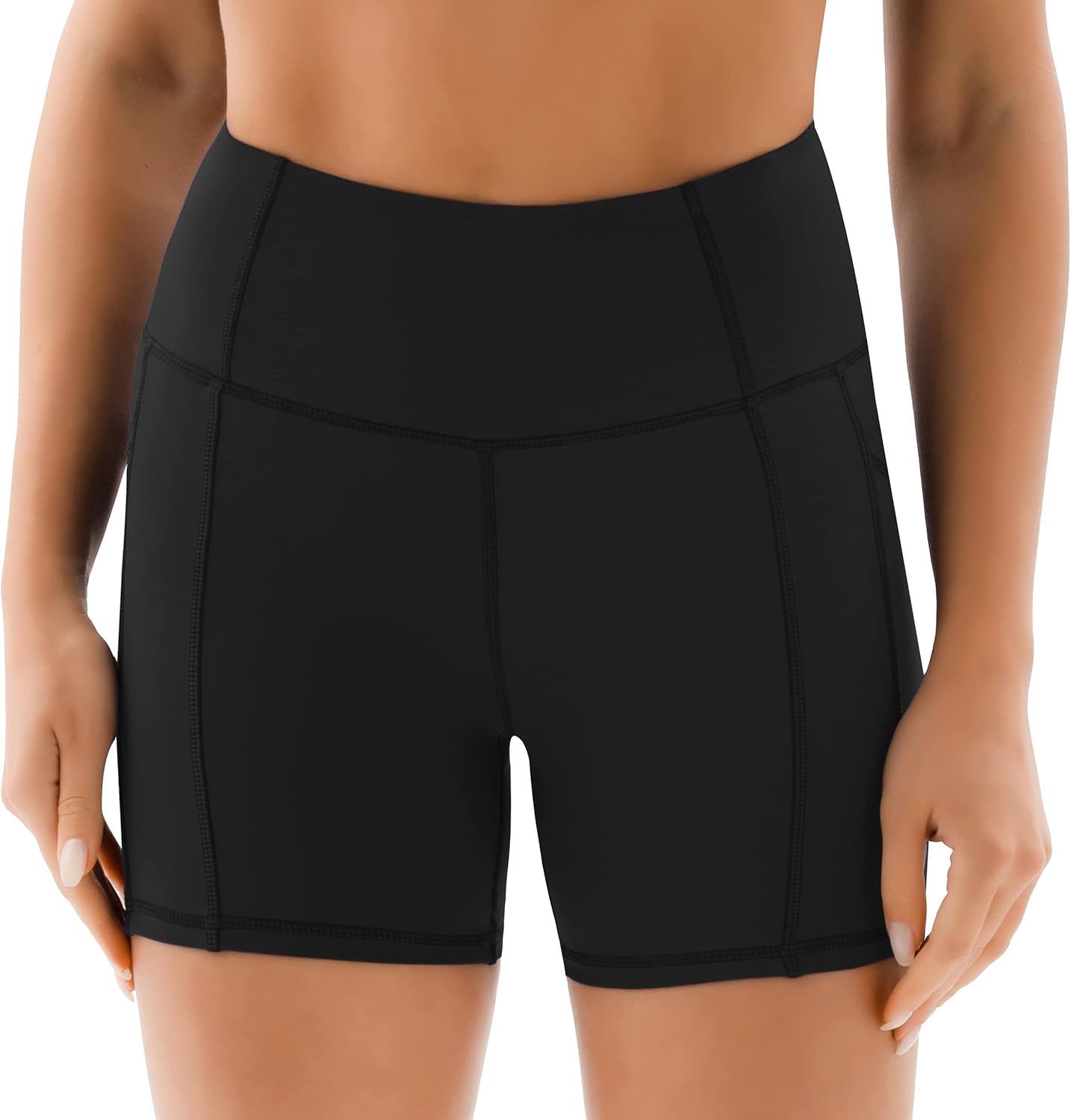 Thumbnail 3 de JOYSPELS Women's Gym Shorts with Pockets – High Waist, 4-Way Stretch for Running, Yoga and Training