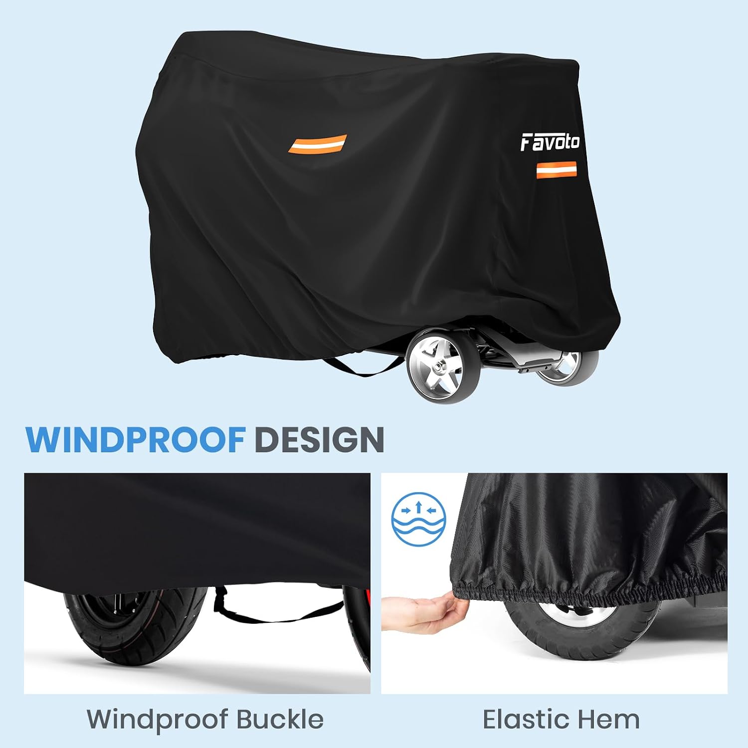 Detalle 2 de Favoto Mobility Scooter Cover 55x26x36 in
