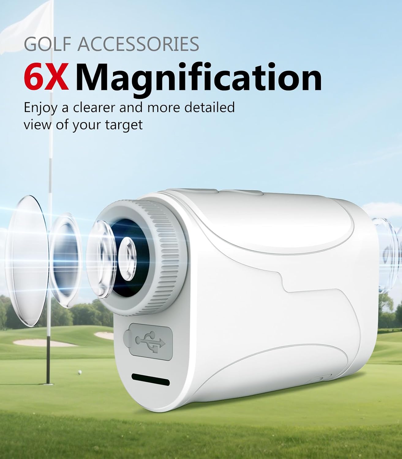 Thumbnail 2 de Flagfront Golf Rangefinder with Slope, 6x Magnification