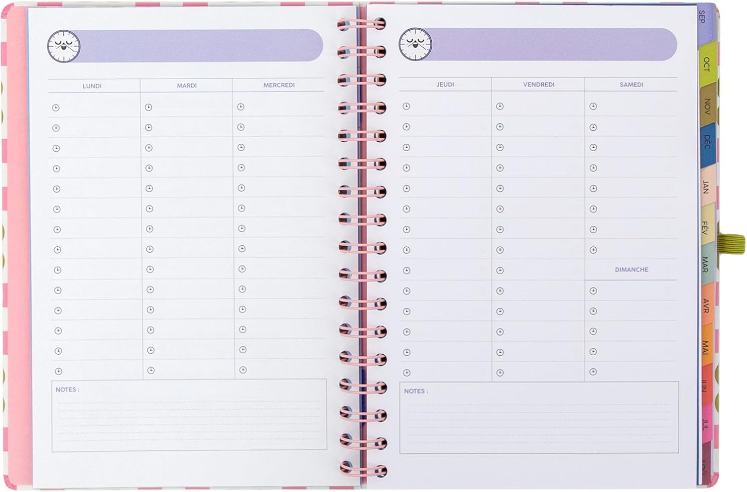 Detalle de Agenda hebdomadaire 2026-27 Vis aujourd’hui, planifie toujours – Mr. Wonderful
