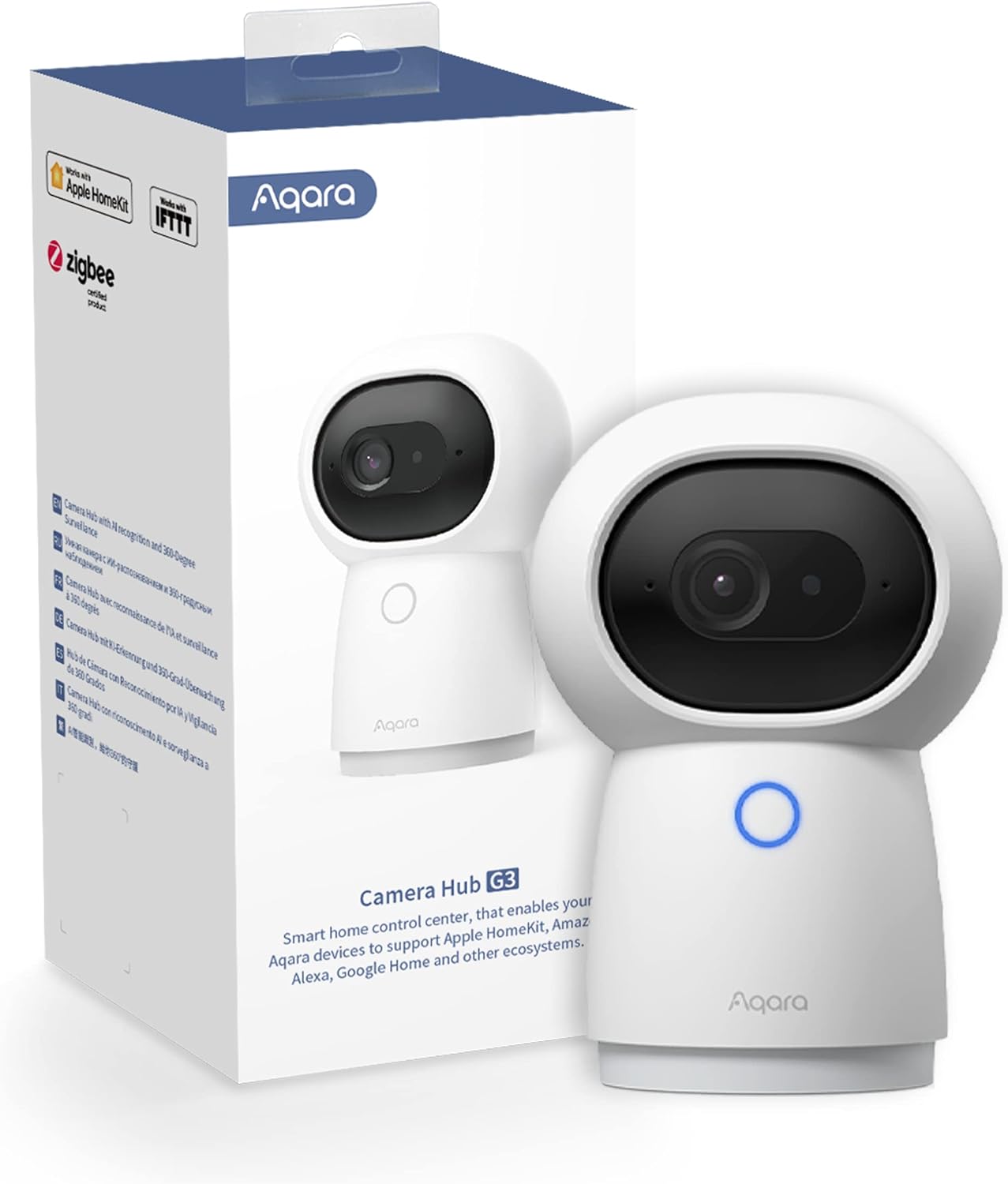 Detalle de Aqara 2K PT Camera Intérieur G3 avec Hub Zigbee 3.0 et reconnaissance faciale