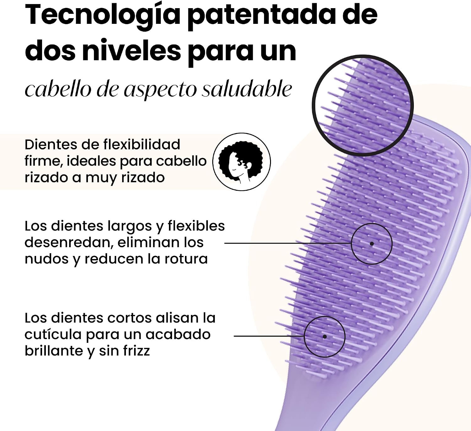 Detalle 2 de Tangle Teezer Naturally Curly Ultimate Detangler 3C-4C 🎀