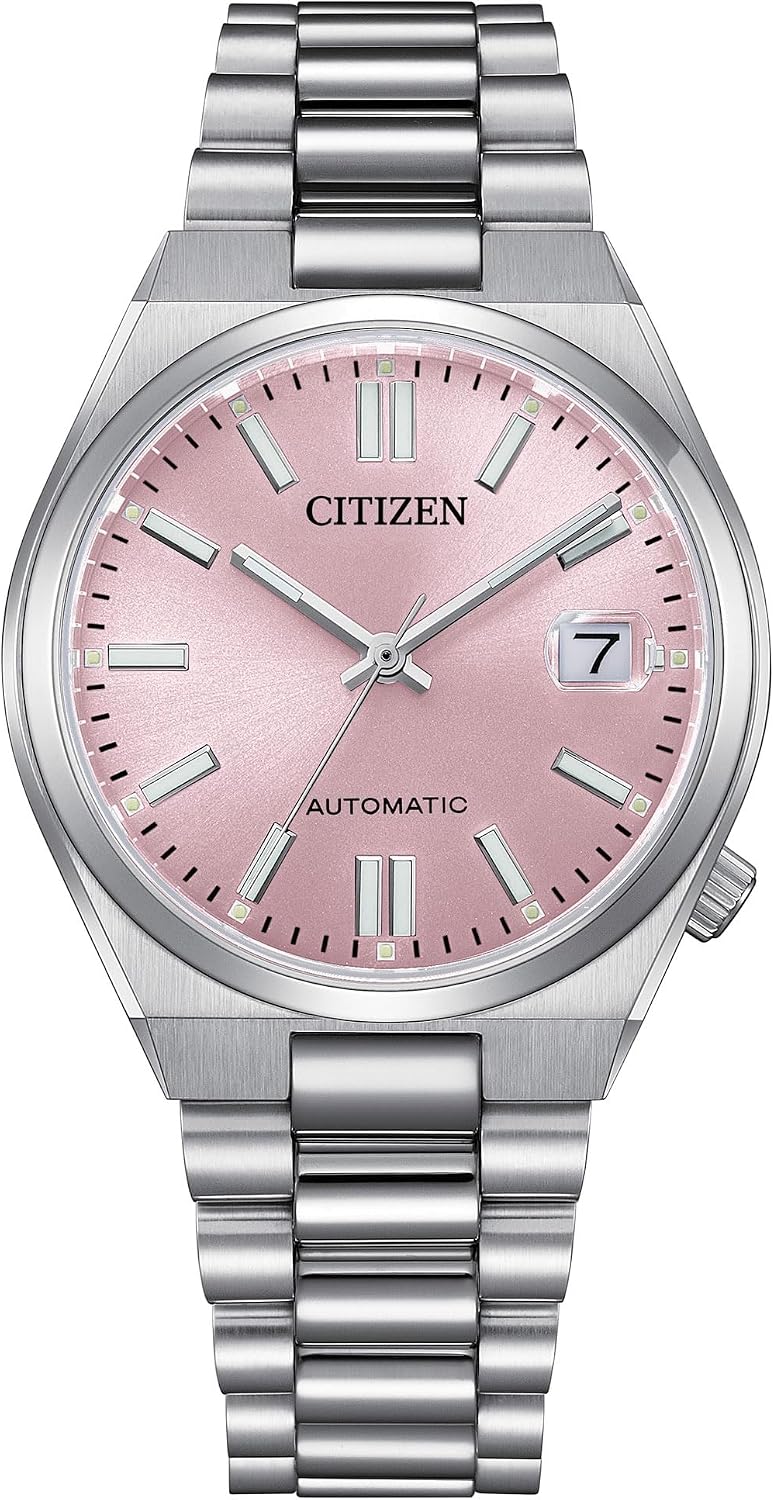 Citizen Reloj automático NJ0200-50Z, Plata y Rosa: robustez y estilo moderno