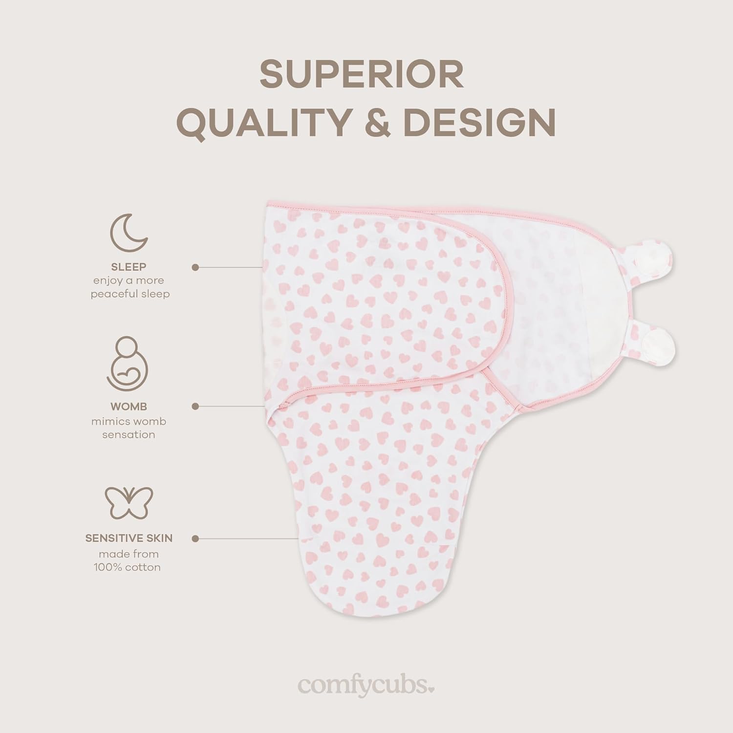 Thumbnail 2 de Comfy Cubs Easy Swaddle Blanket 3 Pack