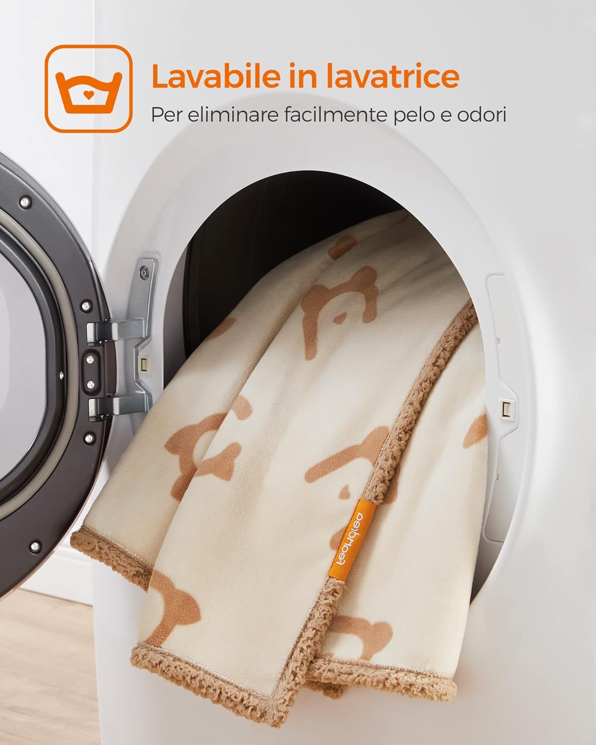 Thumbnail 6 de Feandrea Coperta impermeabile per cani e gatti PPB060K01, reversibile in sherpa, 152 x 127 cm (XL)