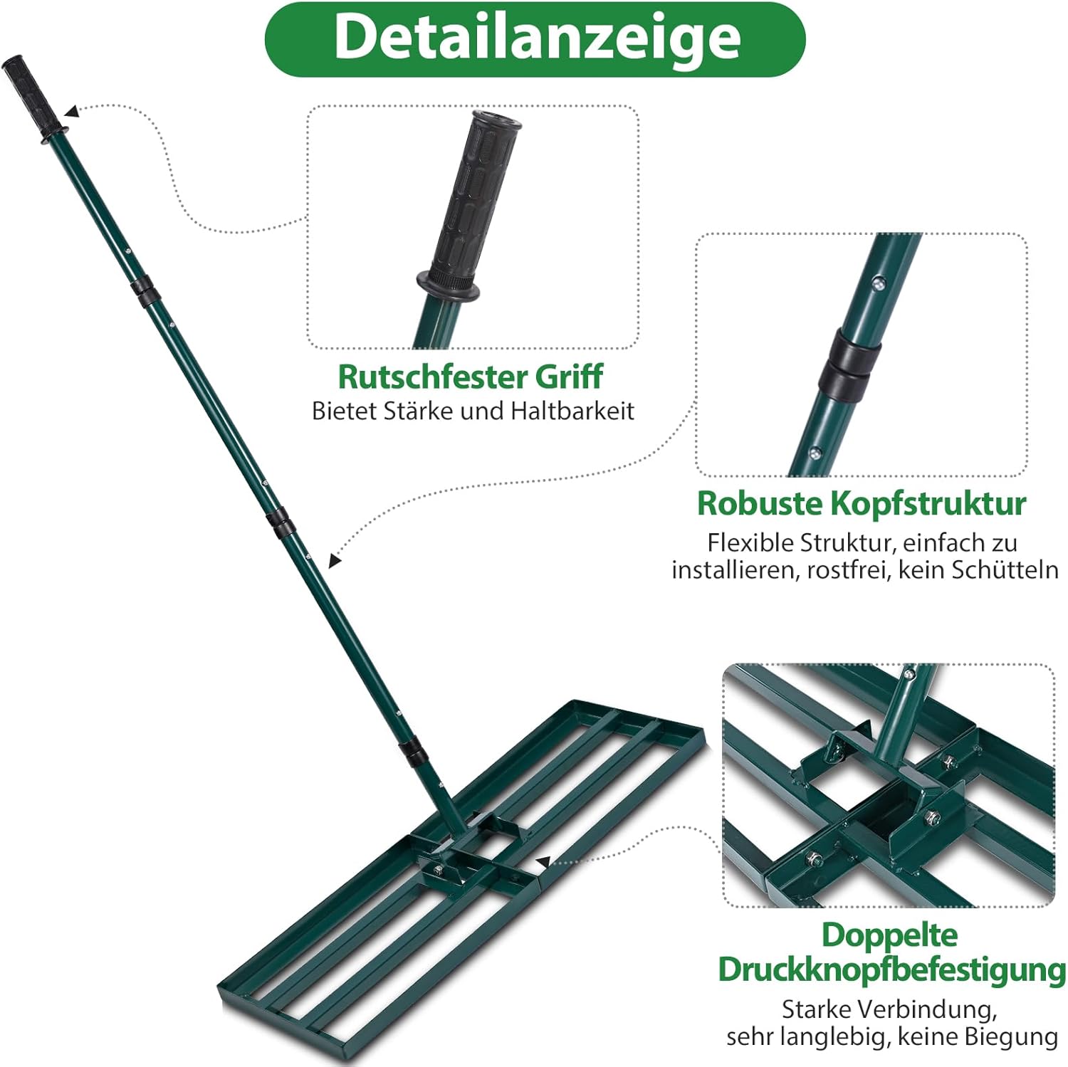 Thumbnail 2 de Signstek Rasenrakel 76 × 25 cm Rasenegalisierer