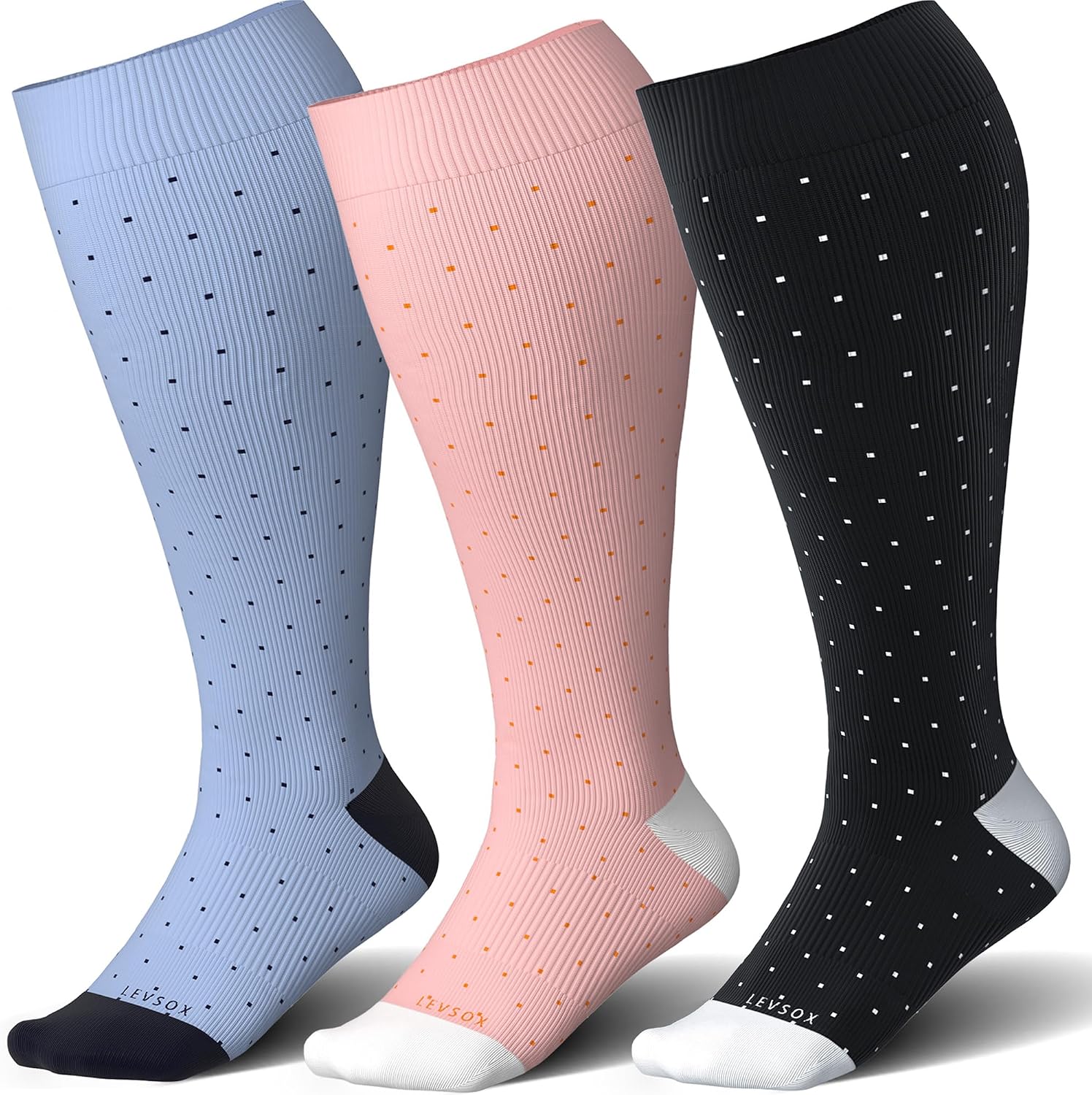 Thumbnail 4 de LEVSOX 15-20mmHg Knee High Compression Socks ⚙