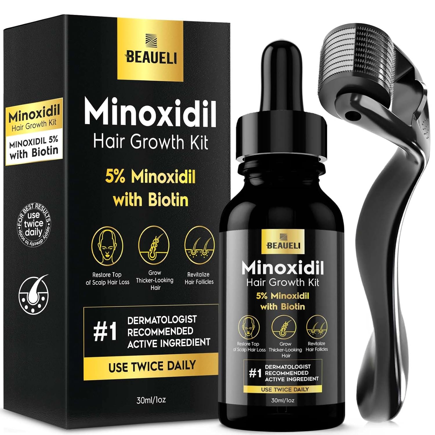 Thumbnail 6 de Beaueli Minoxidil Beard Growth Kit for Men and Women (3 x 60 mL)