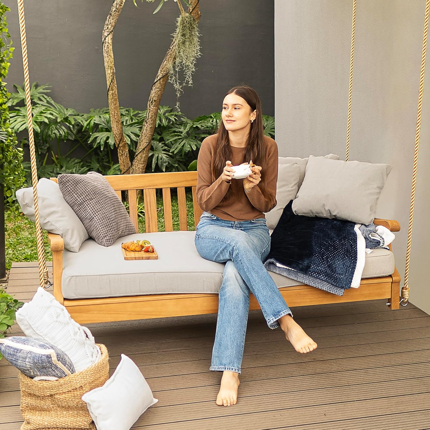 Thumbnail 1 de Cambridge Casual Porch Swing Bed 6 ft