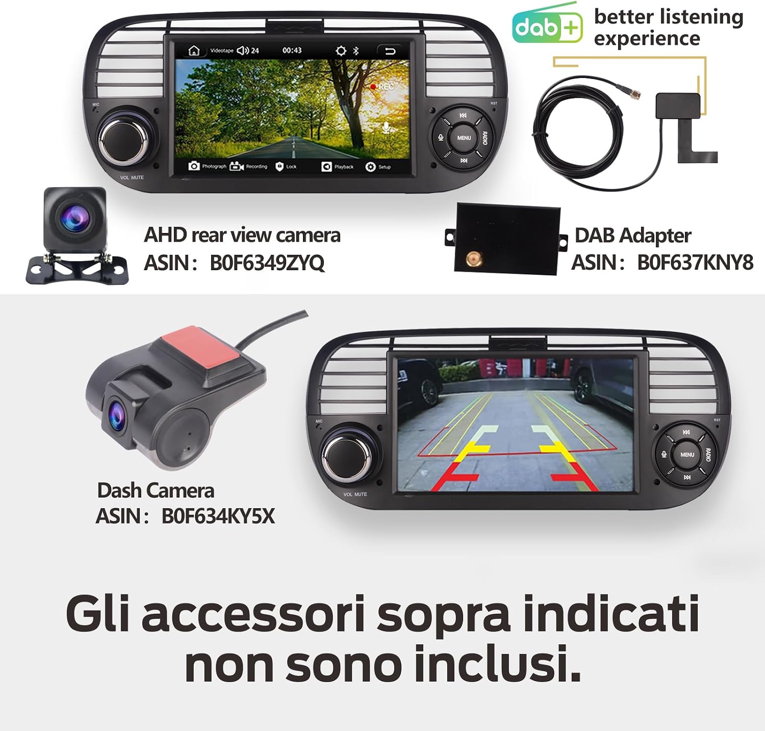 Thumbnail 5 de Autoradio Linux Avvio Lampo 100W per Fiat 500