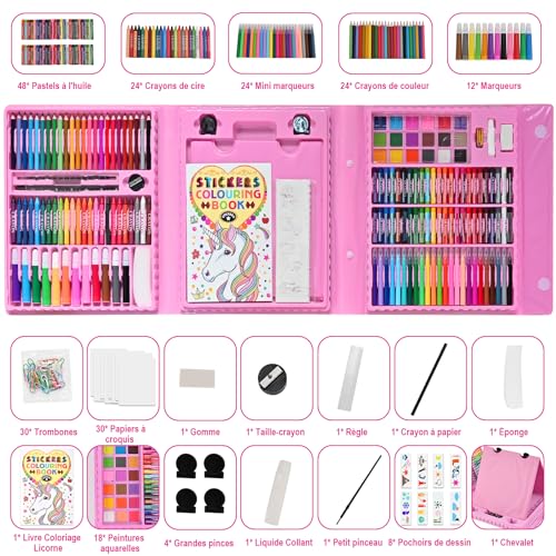 Thumbnail 1 de GOLDGE Maletín de Pinturas para Niñas con Unicornio: 230+ Pcs para 3–9 Años