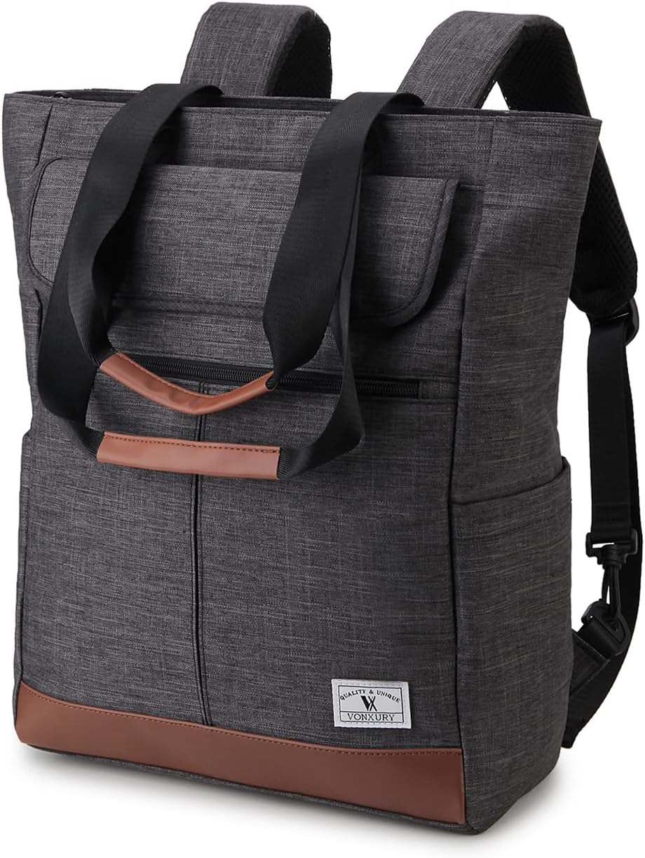 Detalle de VX VONXURY Laptop Backpack for Men: Water-Resistant 15.6-Inch Tote Convertible Bag