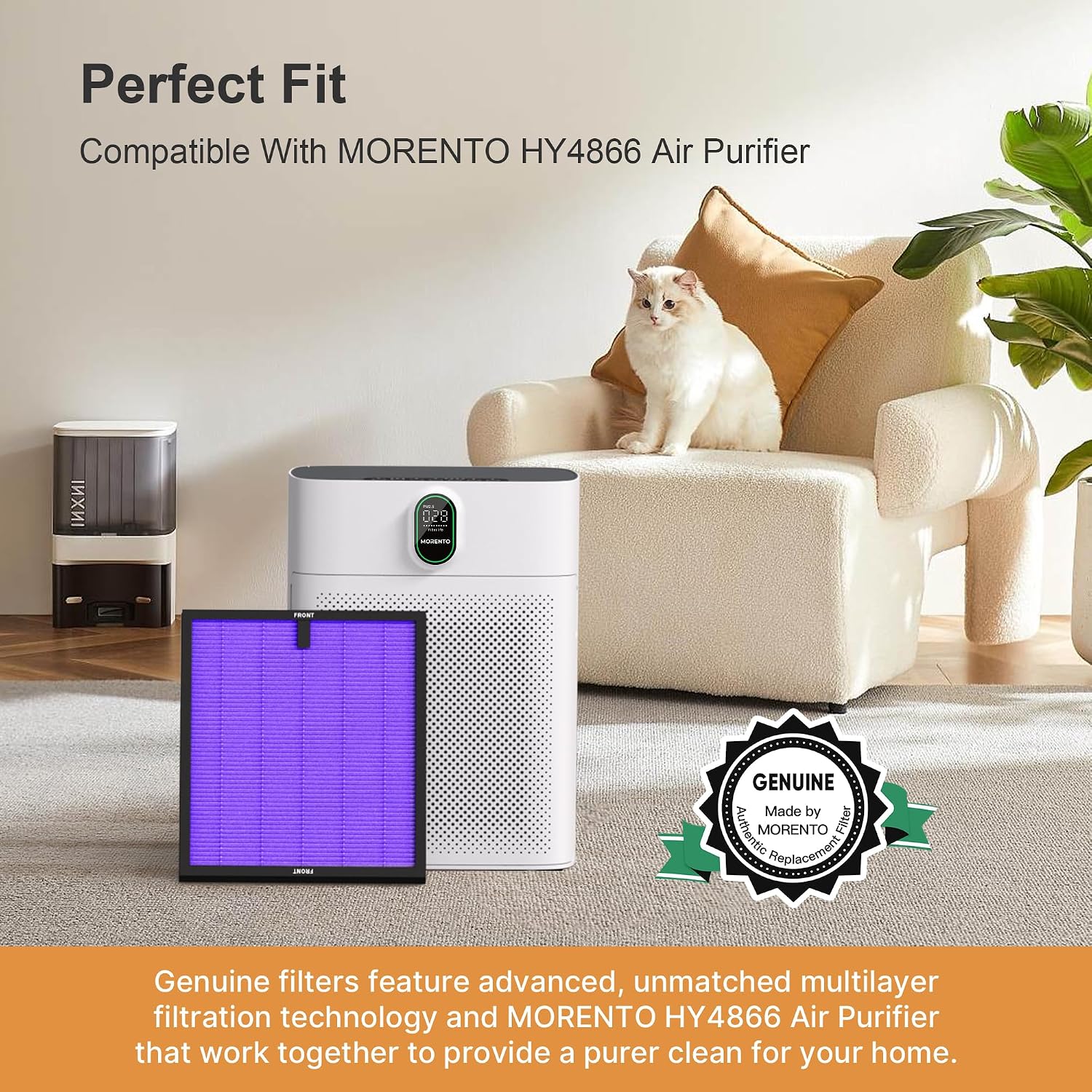 Detalle 1 de MORENTO HEPA Air Purifier Filter, HY4866
