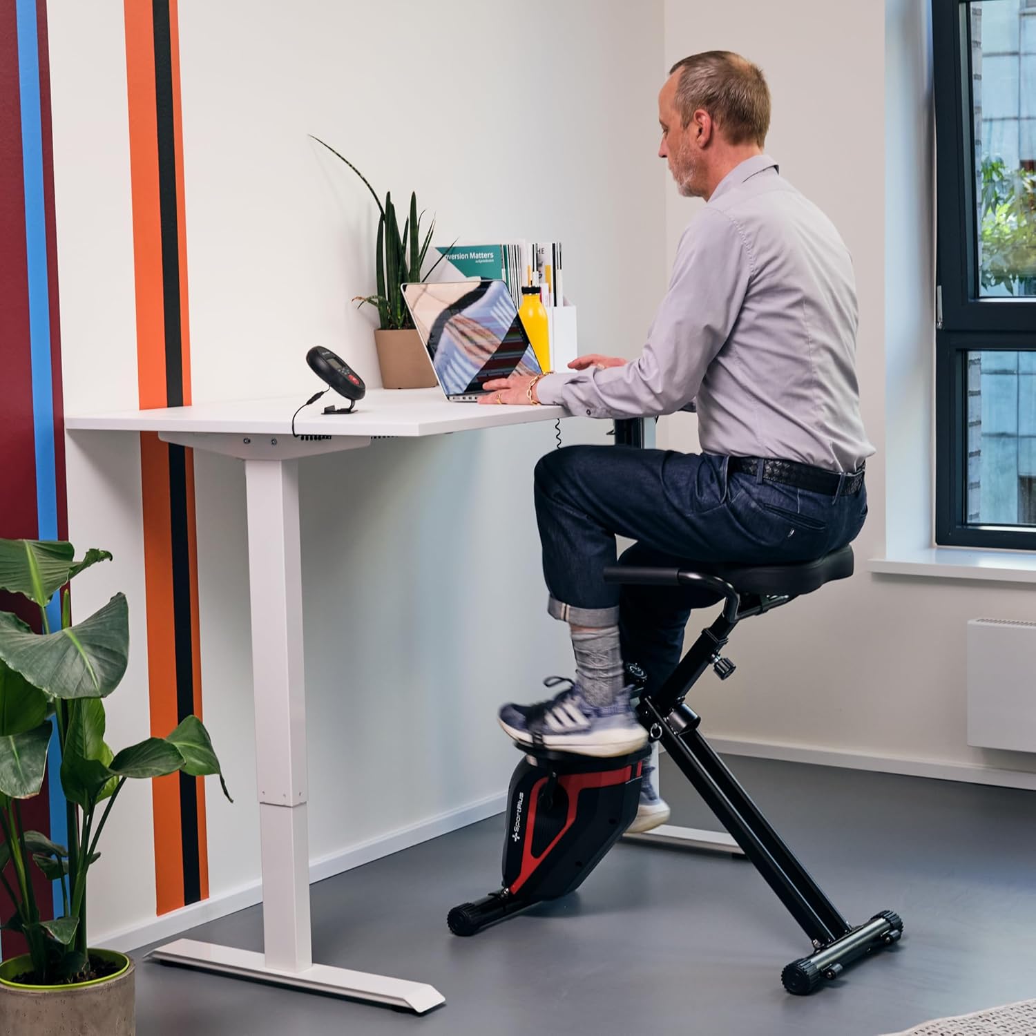 Thumbnail 1 de SportPlus vélo d'exercice pliable 8–24 niveaux silencieux