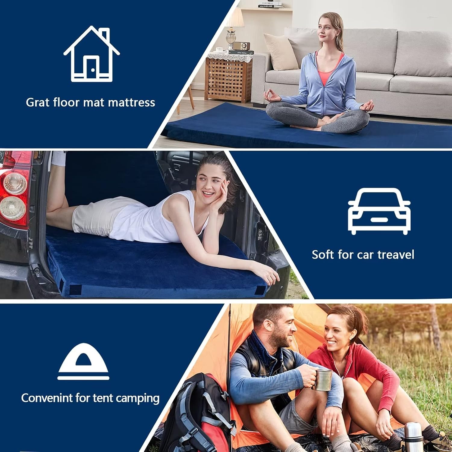 Thumbnail 4 de CYMULA Camping Mattress Pad, Memory Foam