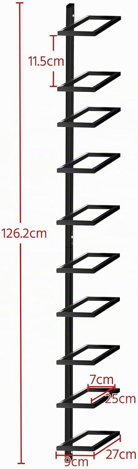 Thumbnail 2 de Yaheetech portabottiglie da parete in metallo per 10 bottiglie, scaffale vino 126 cm