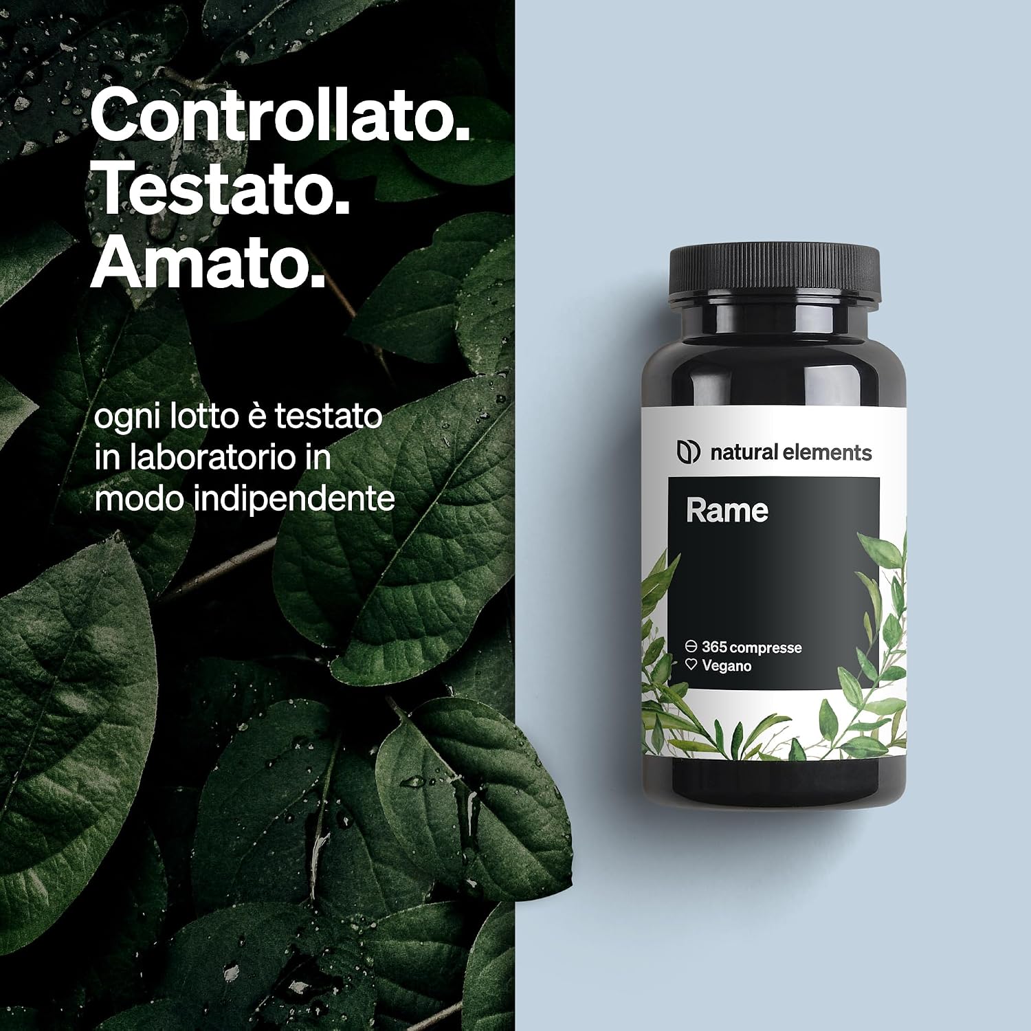Thumbnail 3 de natural elements Rame 365 compresse vegane da 2 mg per dose giornaliera