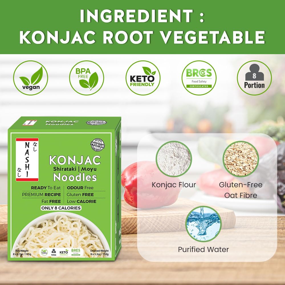 Thumbnail 5 de Nashi Shirataki Konjac Noodles, 53.61 oz Pack of 8, Ready to Eat
