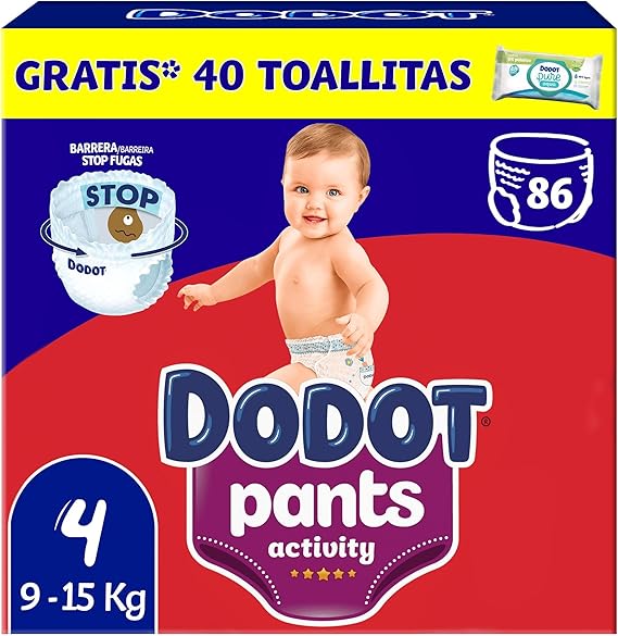 Detalle de Dodot Activity Pants Talla 4, 86 Pañales Suaves 🩲