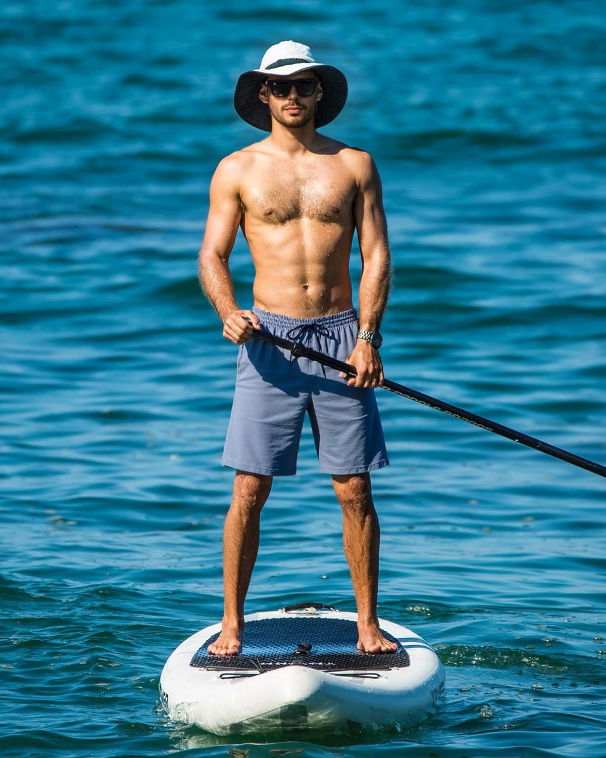 Thumbnail 2 de SURF CUZ Men's Swim Trunks with Compression Liner — 7" Inseam Quick-Dry Stretch Board Shorts