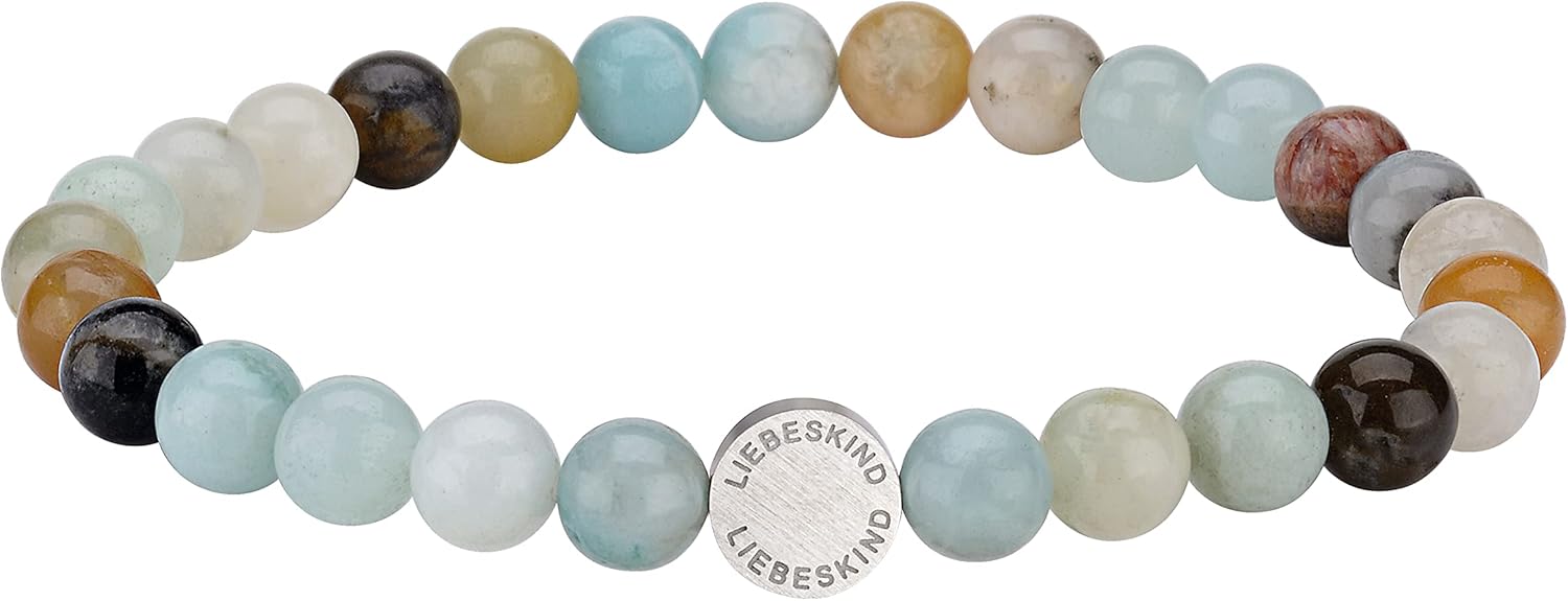 Thumbnail 5 de LIEBESKIND BERLIN Damen Beads-Armband mit Black Onyx (Edelstahl, elastisch) – 17 cm
