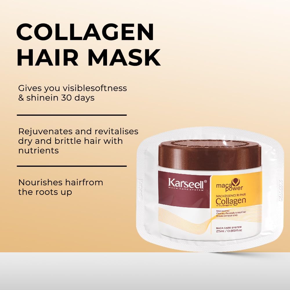 Thumbnail 1 de Karseell Collagen Masque Cheveux – Réparation Intense (25 ml) pour cheveux secs et abîmés