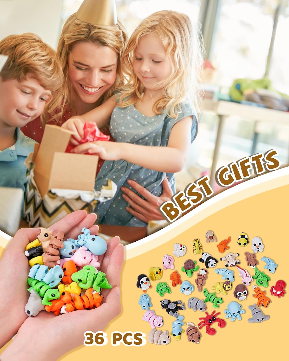 Thumbnail 5 de YILCER 32 PCS 3D Printed Animal Set
