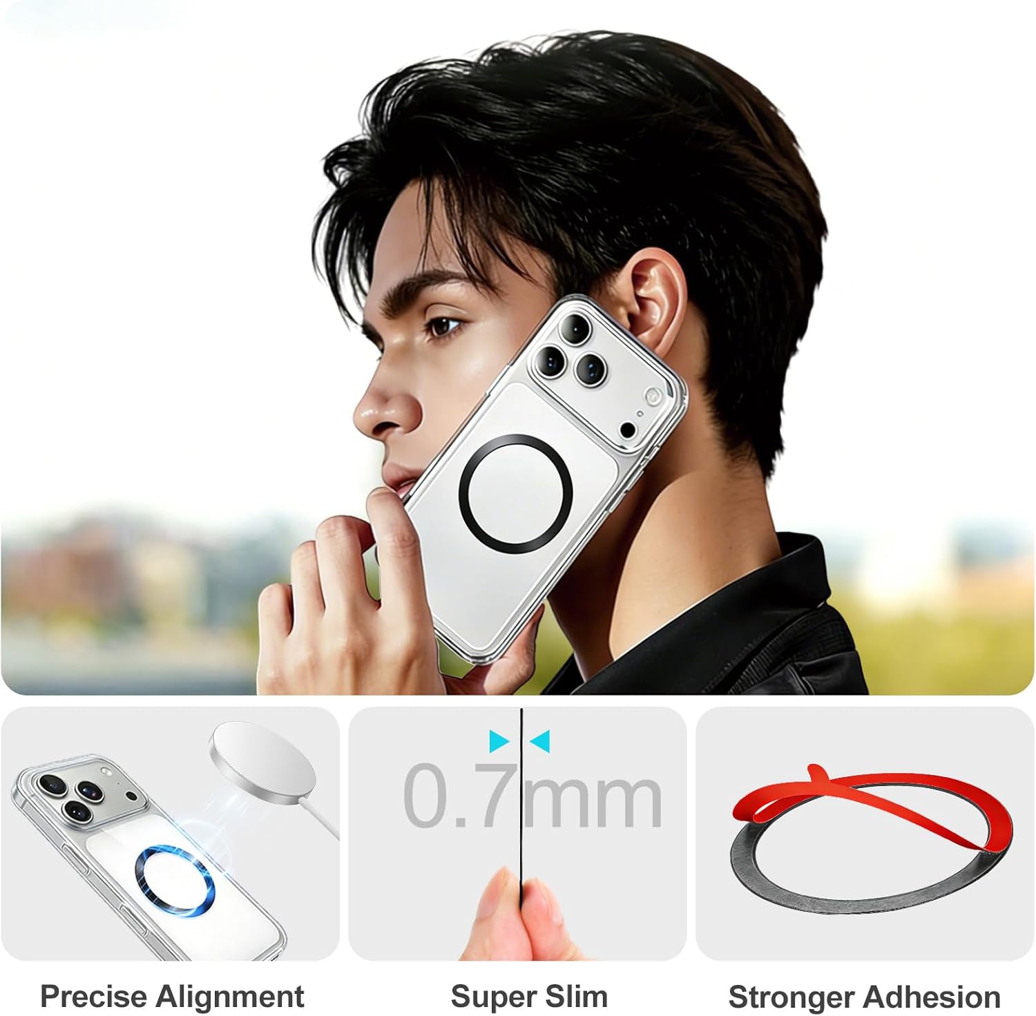 Thumbnail 3 de WONLIVE for MagSafe Ring Sticker (Metal, Strong Adhesive) for MagSafe Holders & Accessories