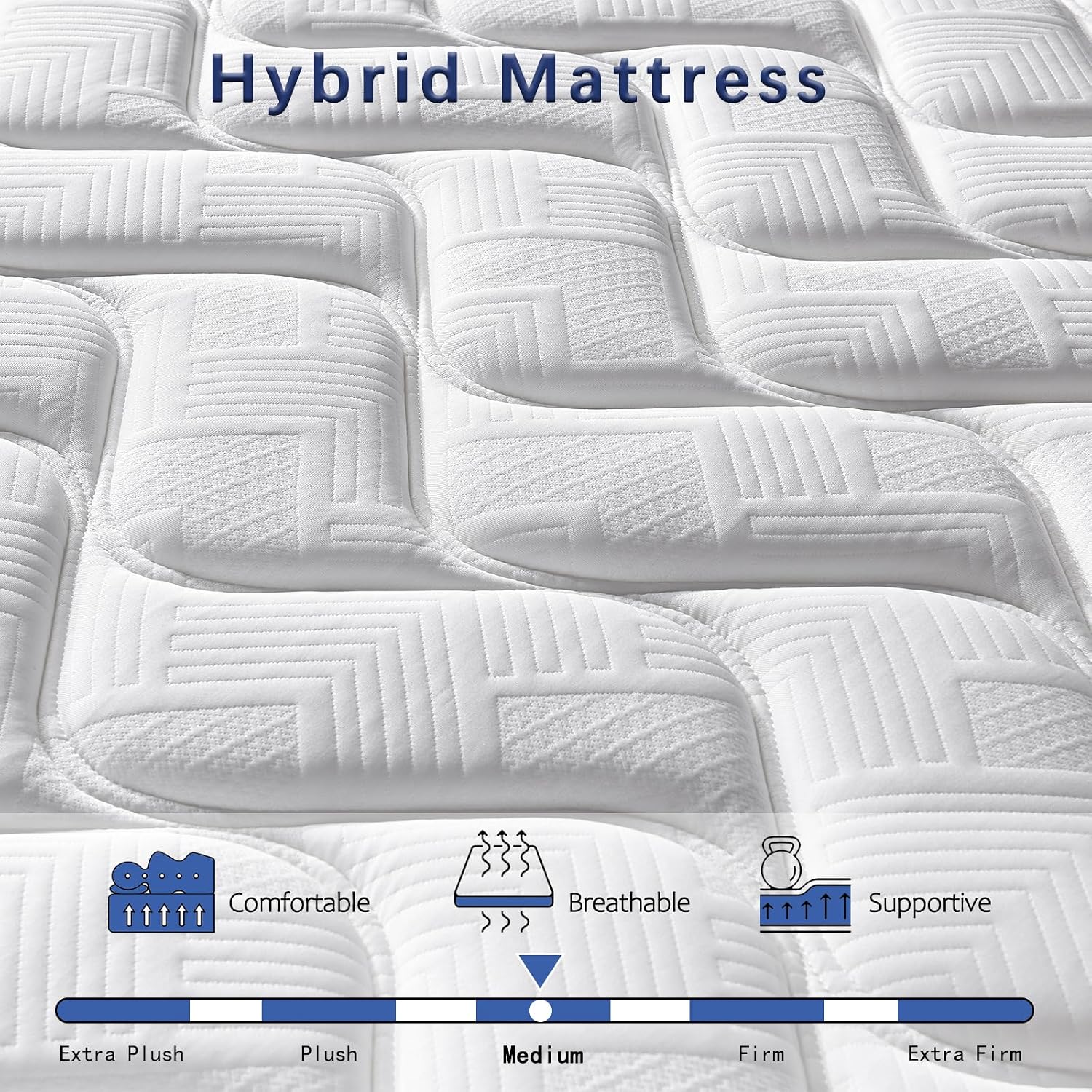 Thumbnail 4 de SEZMOONSI Double Mattress 4FT6 – Gel Memory Foam with 7-Zone Pocket Springs