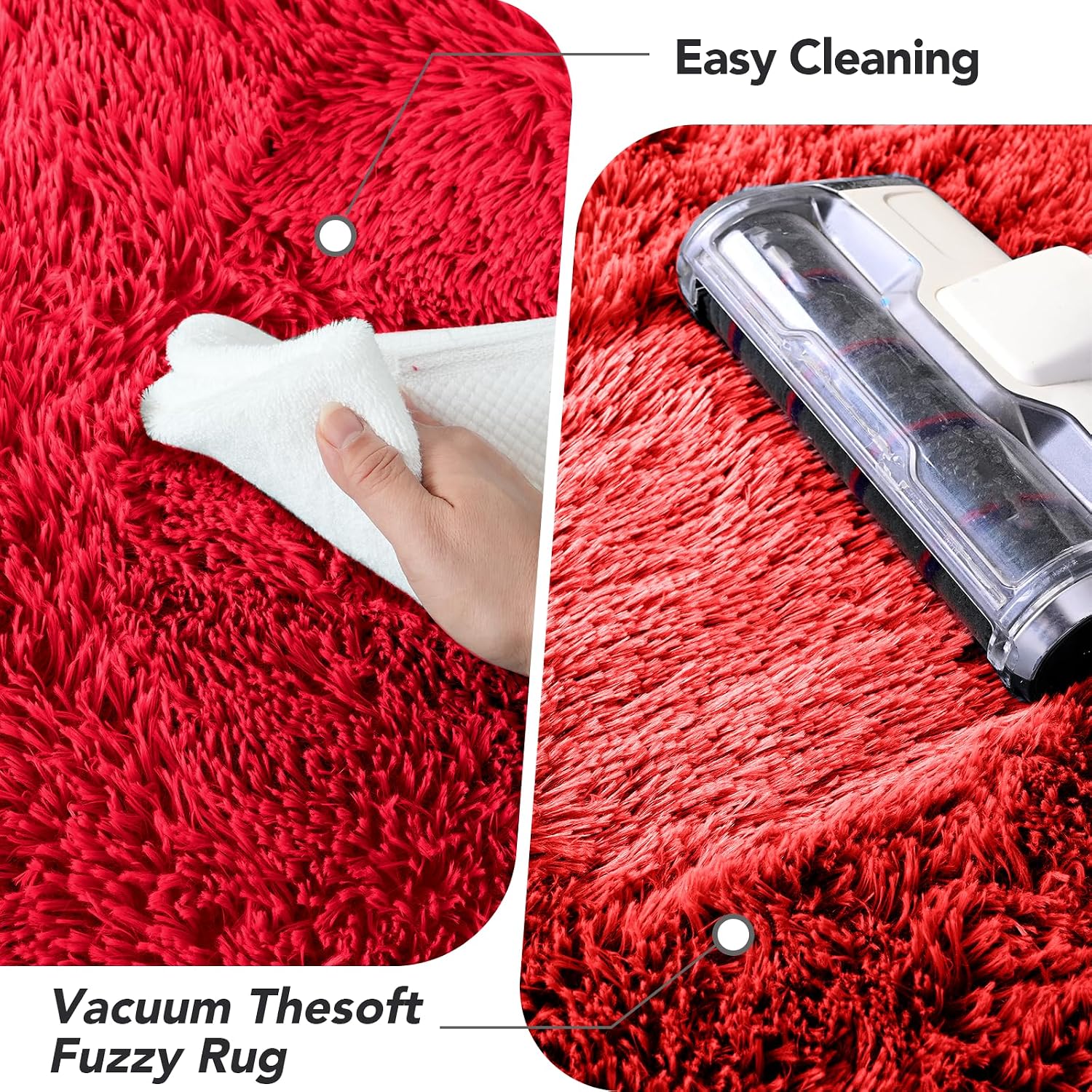 Detalle de Red Shag Rug 3x5