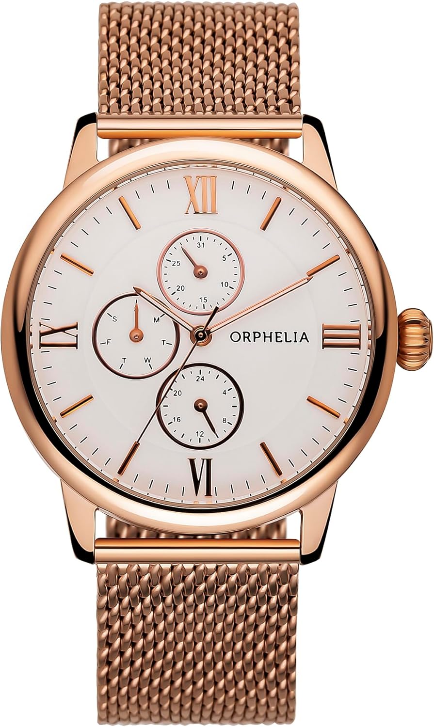 Detalle de Orphelia OR22970717 – Montre Homme Quartz Analogique, bracelet acier inoxydable Or et Rose