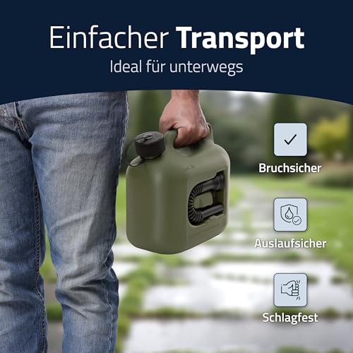 Thumbnail 7 de Hünersdorff Kraftstoff-Kanister PROFI 5L – UN-zugelassen, made in Germany, oliv