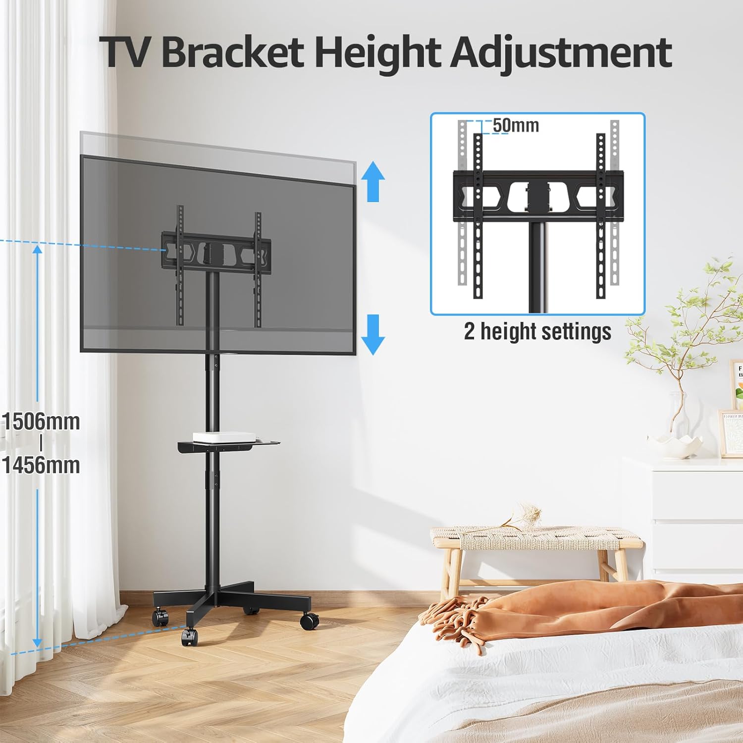 Thumbnail 2 de MOUNTUP Mobile TV Stand EU1117B 35kg