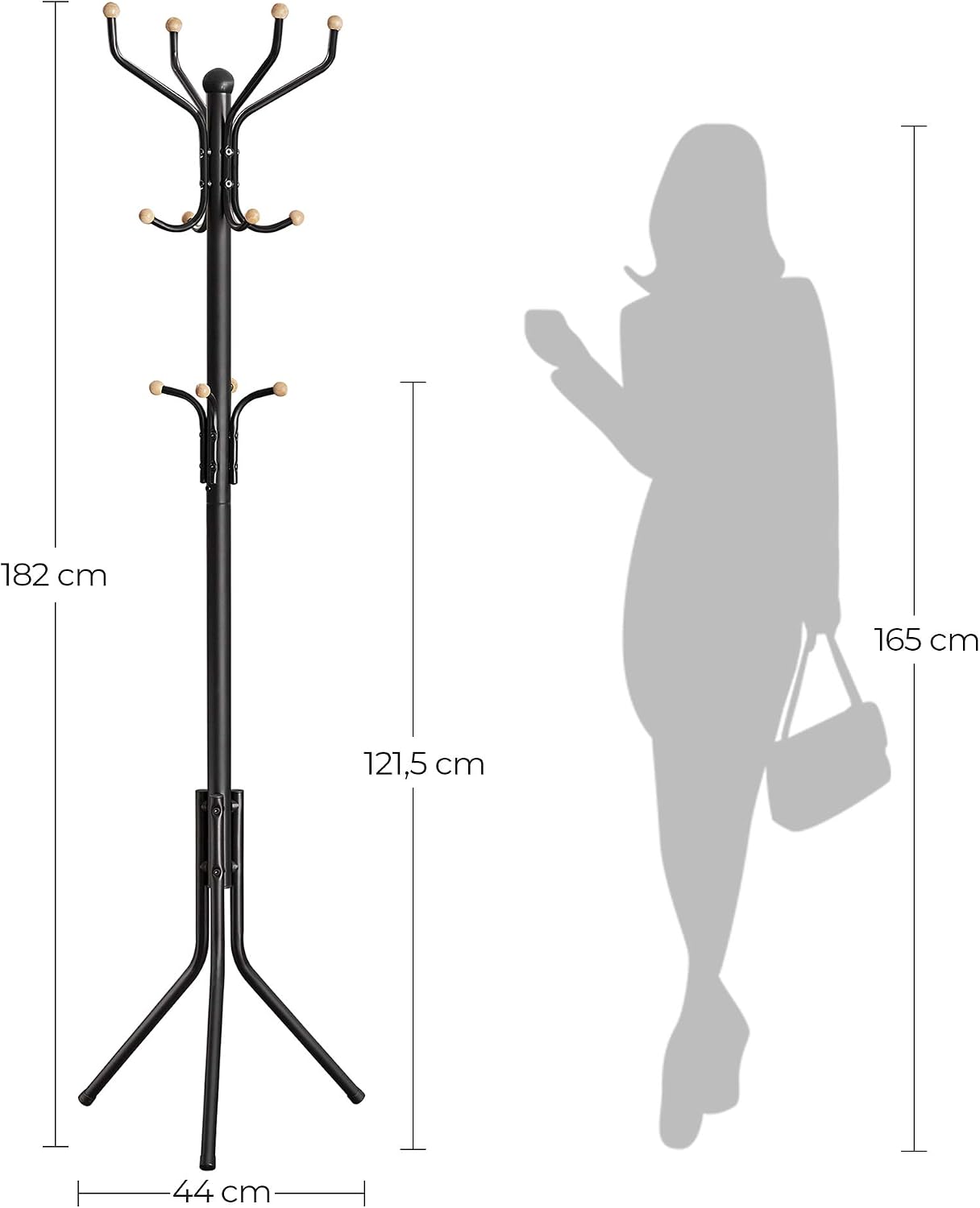 Thumbnail 6 de SONGMICS coat rack stand 49 x 182 cm