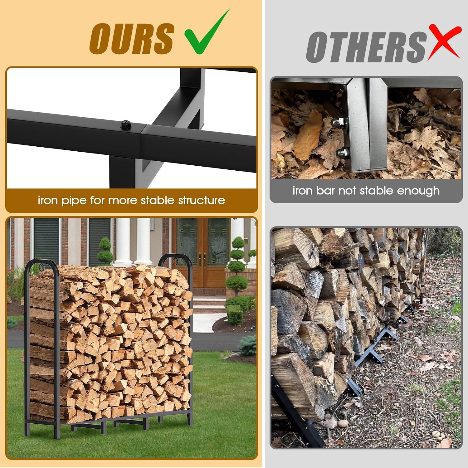Detalle 1 de Gtongoko Firewood Rack 4FT