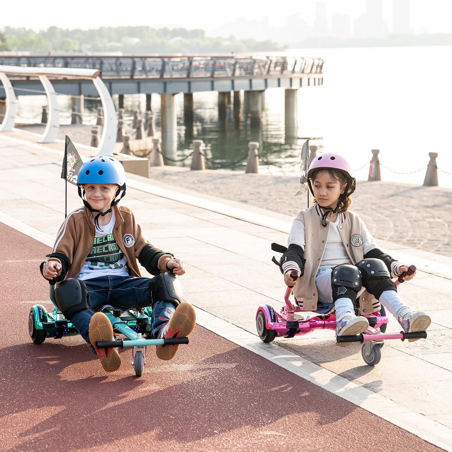 Thumbnail 6 de MEGA MOTION Hoverboard 6,5 pouces avec Hoverkart Bluetooth et lumières LED pour enfants