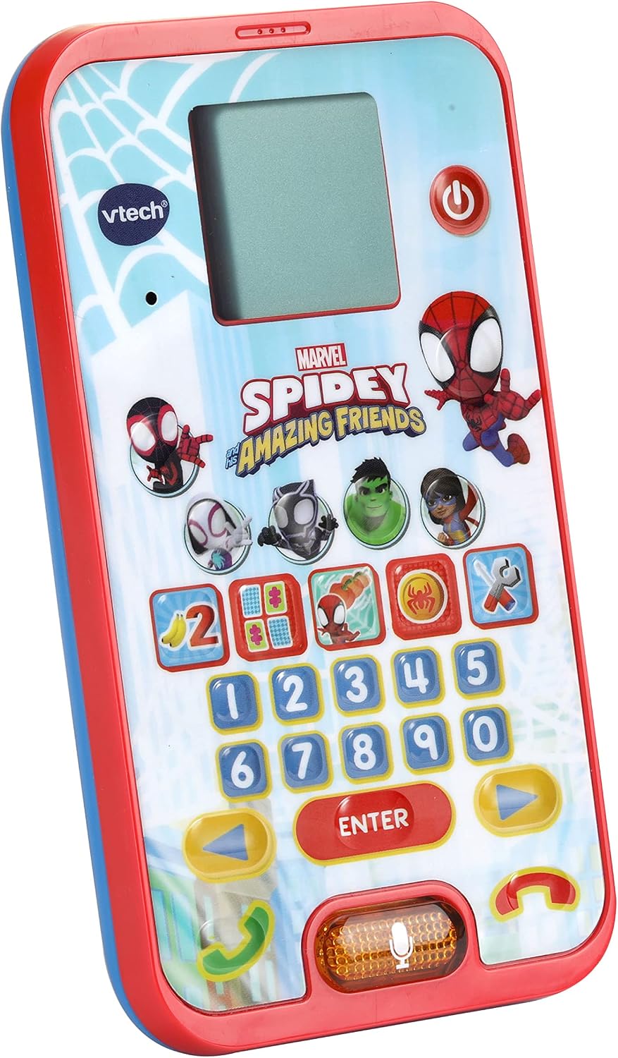 Detalle 2 de Spidey and His Amazing Friends Spidey Learning Phone by VTech – An Educational Phone Toy for 2–5 Year Olds