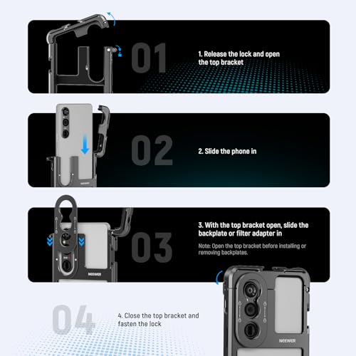 Detalle 2 de NEEWER Xperia 1 V Cage, support stabilisateur 67 mm ⚙