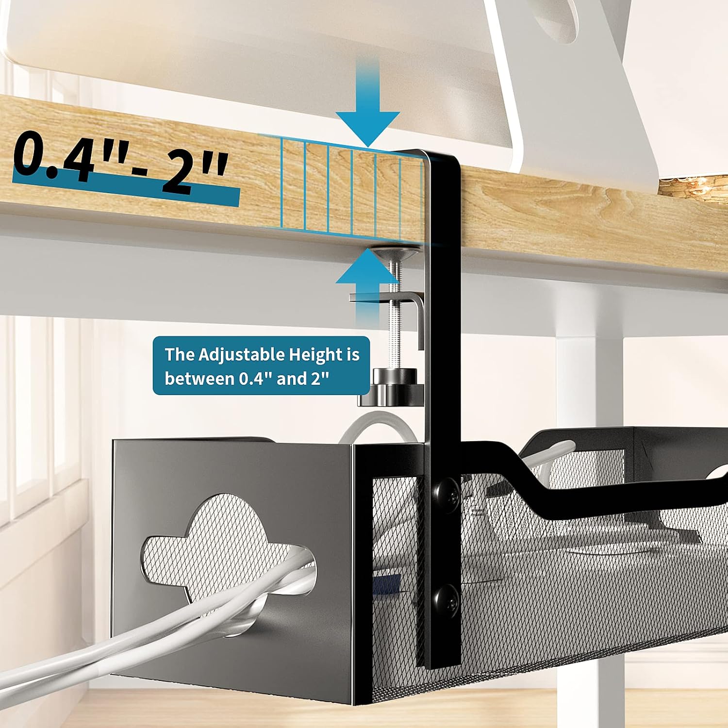 Detalle de Litwaro Under Desk Cable Tray 15 lb