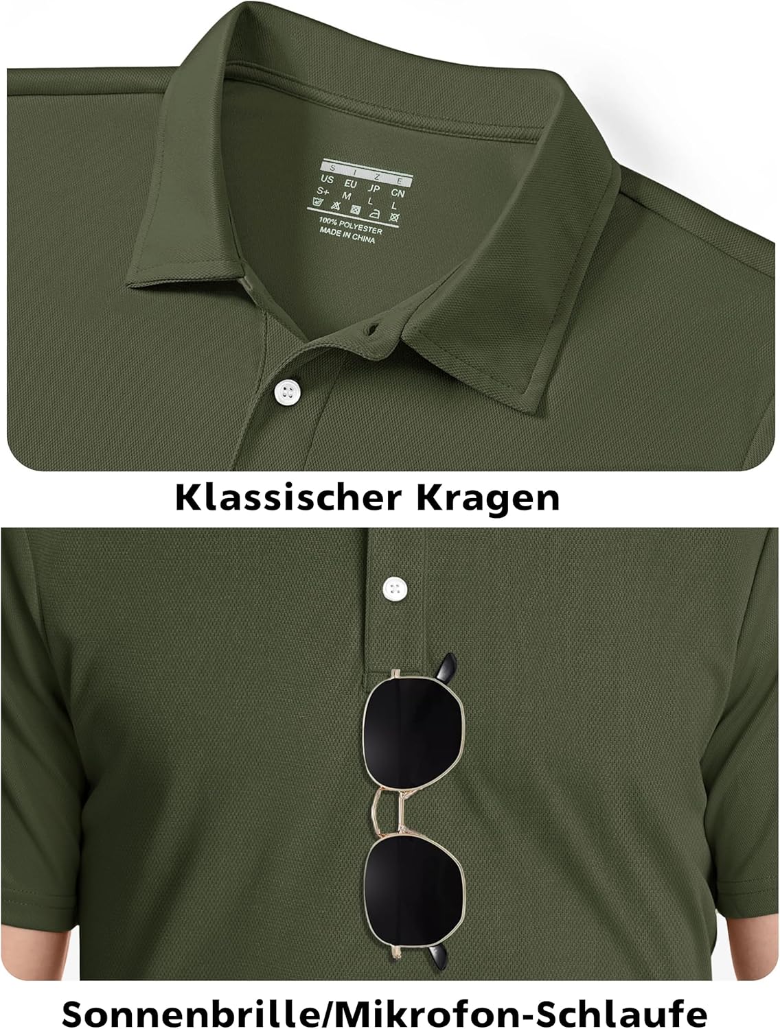 Thumbnail 2 de TACVASEN Herren-Poloshirt Kurzarm für Sommer, atmungsaktiv & schnelltrocknend