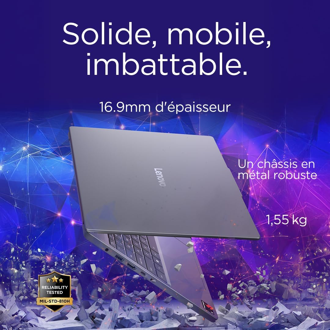 Thumbnail 6 de Lenovo IdeaPad Slim 3 15Q8X10 : portable 15,3'' WUXGA, 16 Go RAM, 512 Go SSD, Snapdragon et Windows 11 Home