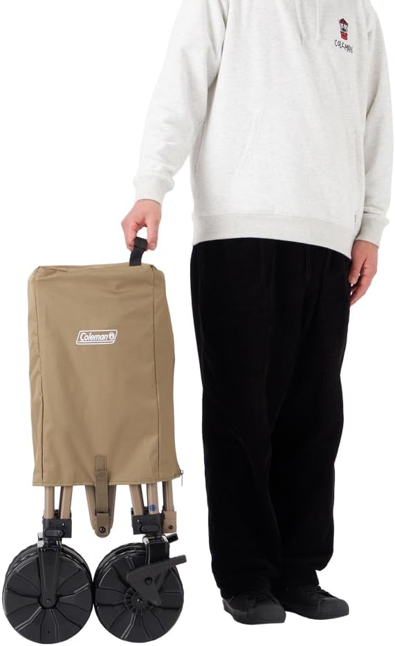 Detalle 2 de Coleman アウトドアワゴンマックス キャリーワゴン 幅広タイヤ・耐荷重100kg・自立収納