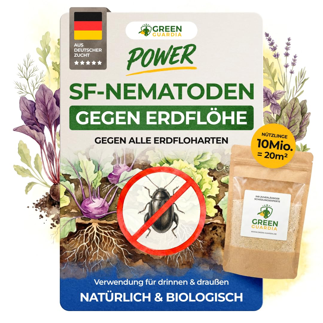 Detalle de GREEN GUARDIA Super SF-Nematoden gegen Erdflöhe – 10 Mio. für 20m²