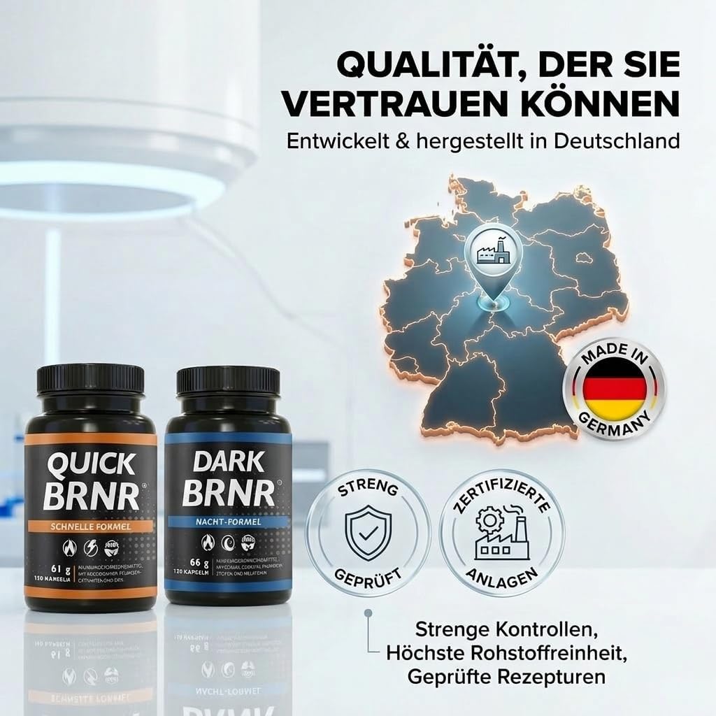 Detalle de QUICK + DARK BRNR Stoffwechsel Tag&Nacht 24h Paket, 240 Kapseln
