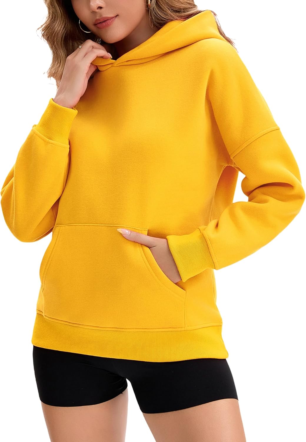 Thumbnail 6 de FDKLOOK Womens Hoodie Pullover: Oversized, Fleece-Lined Comfort for Autumn & Winter