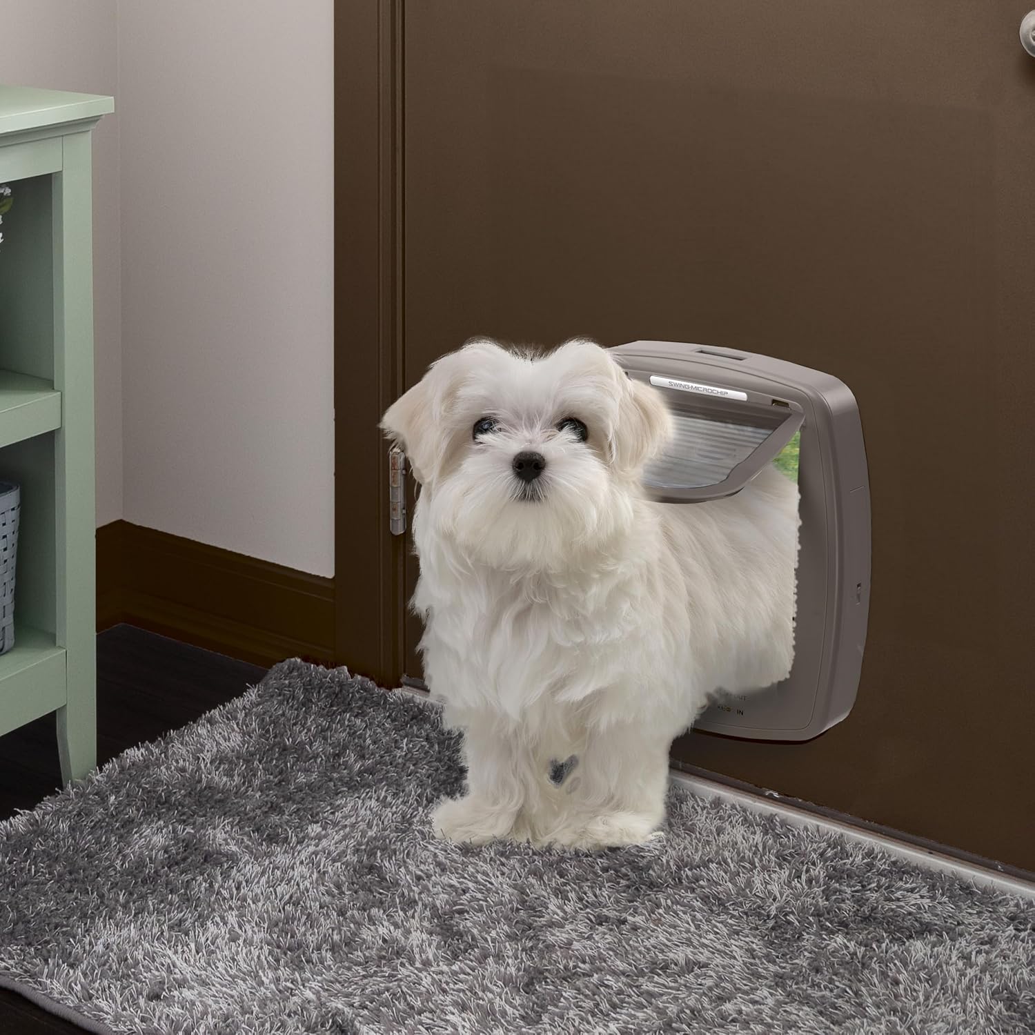Detalle 2 de Ferplast SWING MICROCHIP Large porte pour petits chiens et chats