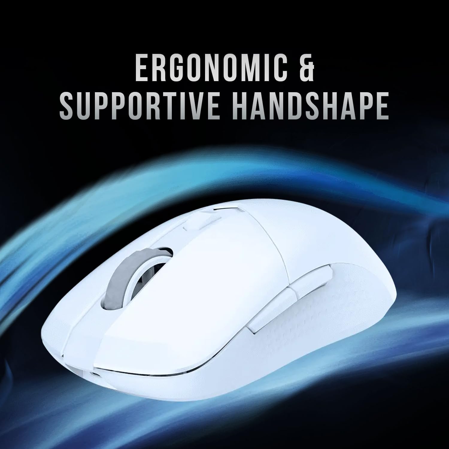 Detalle de MSI VERSA 300 W WHITE Wireless Gaming Mouse, 8,000 DPI, 30M+ Kailh Switches