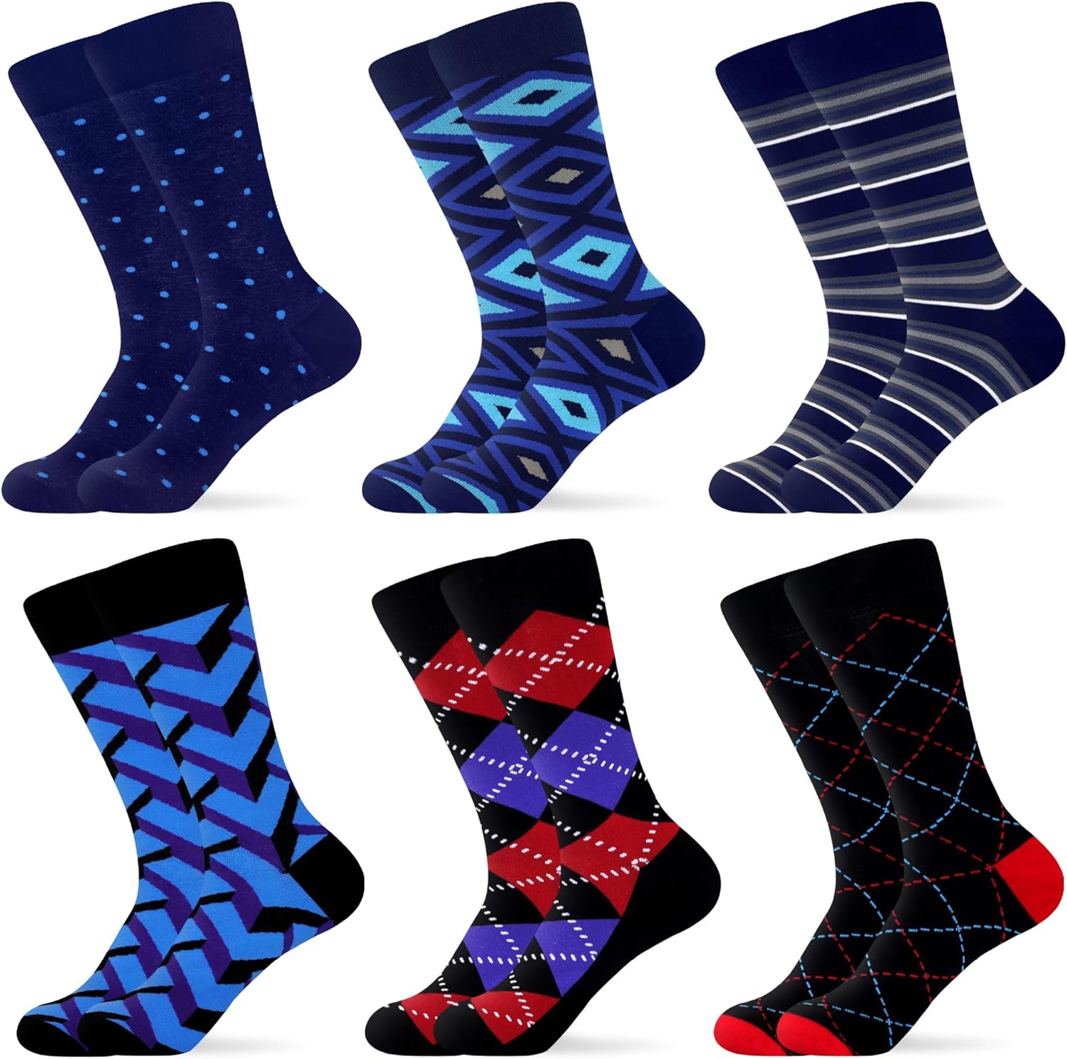 Thumbnail 6 de WeciBor Men's Bamboo Socks 6/12 Pack: Breathable, Soft, Seamless Comfort