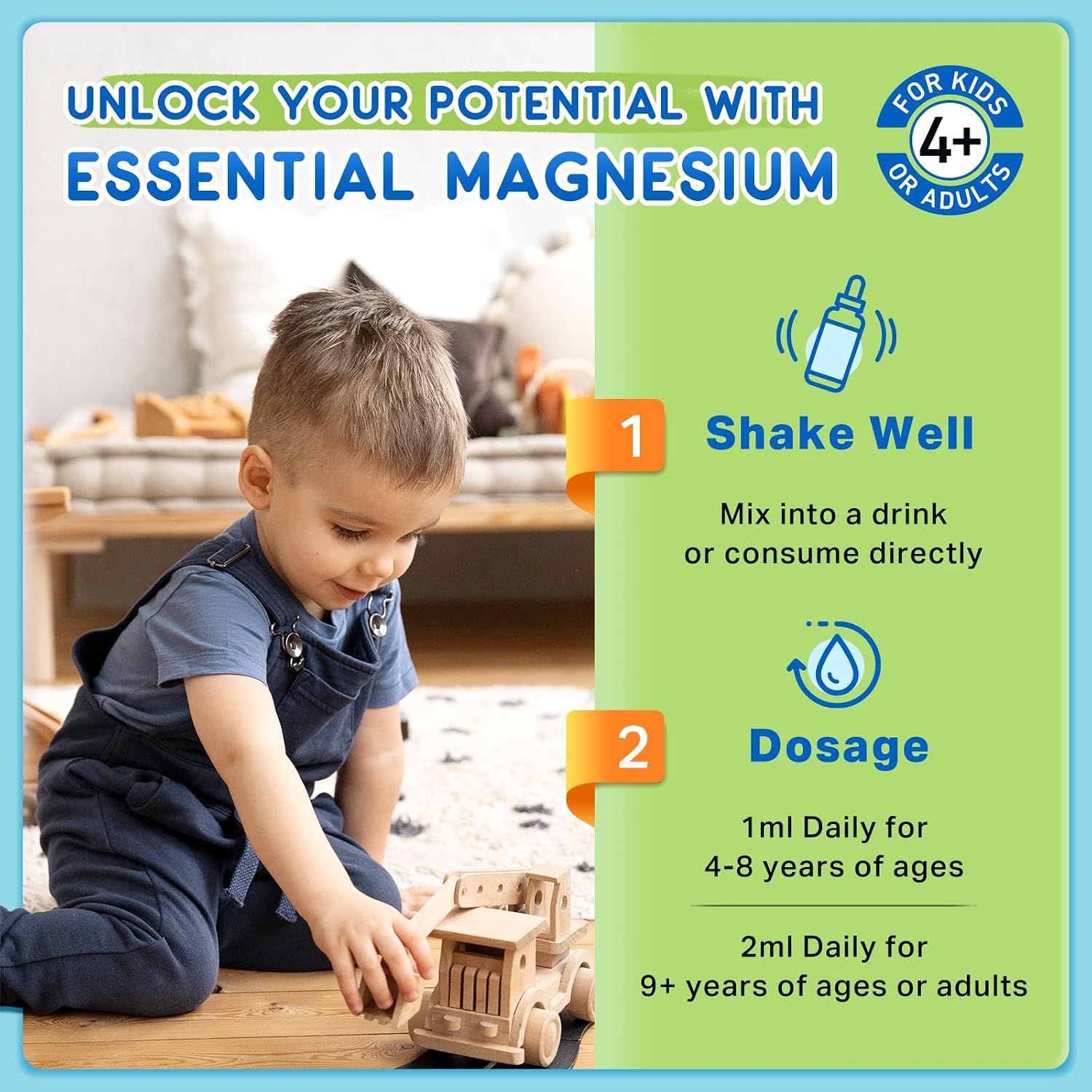 Thumbnail 4 de Kids Magnesium Liquid Drops, Lemon Flavor